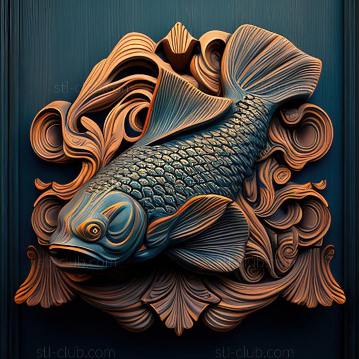 3D model st Two tone labeo fish (STL)